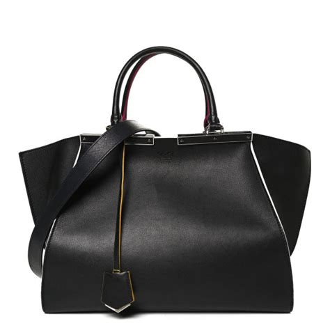 fendi 3jours black|FENDI Vitello Dolce Shiny Nappa Petite 3Jours Tote Black .